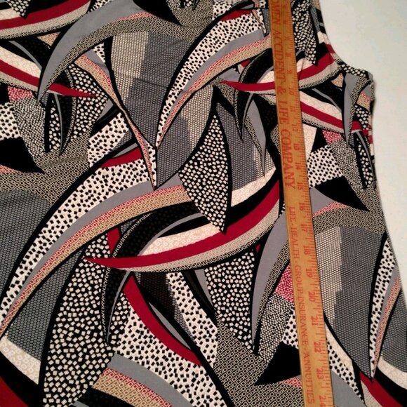 Vintage Y2K Sami & Jo Shirt XL Sleeveless Cowl Neck Abstract Geometric Artsy - Picture 6 of 13